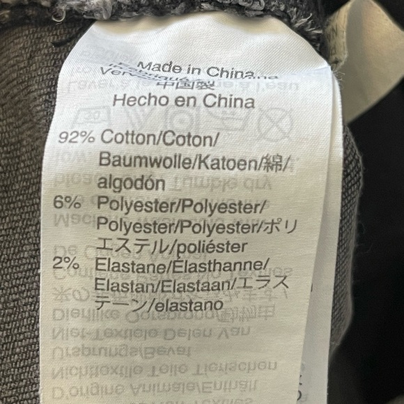 Madewell 9” high rise skinny button fly raw hem grey black, size 25 - Picture 8 of 8